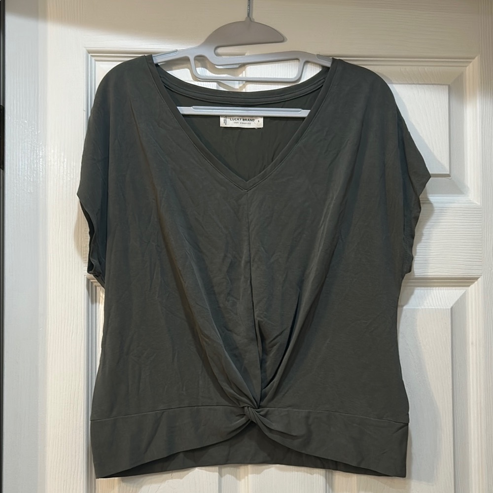 Lucky Brand Olive Green Women's Top